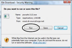 Internet Explorer Downloads Password Safe