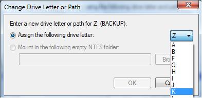 Select any available drive letter