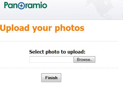 Panoramio's Upload Web Interface
