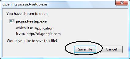 Firefox 3 Save File Dialog Box